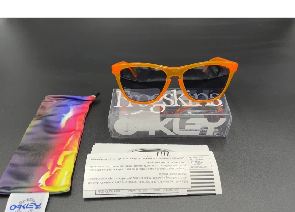 Marco Oakley COLLECCIONISTAS Piel de Rana Naranja Ácido con Lente Gris 24-252 Collar de Lluvia Ácida Foto 1 de 4