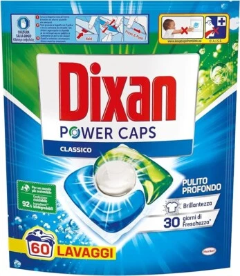 DIXAN POWER CAPS CLASSICO Detersivo Lavatrice Capsule - 60Lav - Immagine 1 di 4