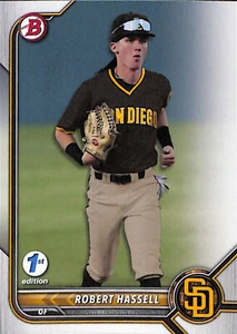 2022 Bowman Prospect 1st Edition ROBERT HASSELL #BPPF-133 San Diego Padres - Picture 1 of 2