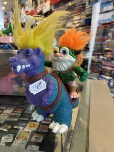 RARE VTG Battle Trolls Dinotroll Sven & Trollasaurus Hasbro - 1992 - Bild 1 von 5