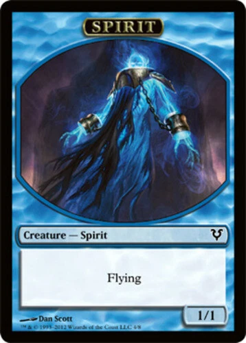 Spirit Token (Blue) ~ Moderately Played Avacyn Restored MTG Magic UltimateMTG Bl - Image 1 of 1
