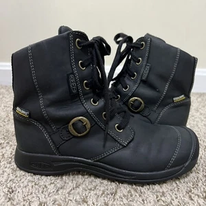 Keen Reisen Boot Black Waterproof Side Zip Women’s Size 5 - Picture 1 of 13