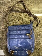 Bueno blue and brown Purse, Crossbody, Faux Leather, Adjustable Strap cross body