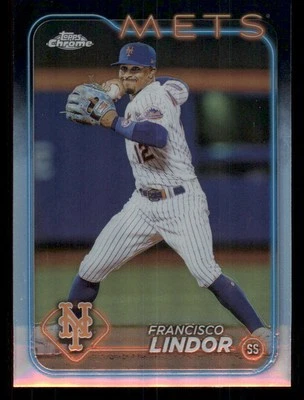 2024 Topps Chrome Refractors #137 Francisco Lindor - Image 1 of 2