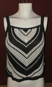 Womens Sofia Vergara Knitted Top Crochet Tank S Small 4-6 - Picture 1 of 3