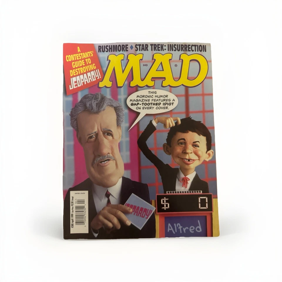 MAD MAGAZINE #380 April 1999 Jeopardy Alex Trebeck, Star Trek Insurrection Foto 1 de 1