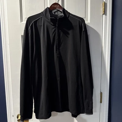 Pullover de golf Walter Hagen XLarge negro ligero para hombre impermeable cuarto cremallera Foto 1 de 4