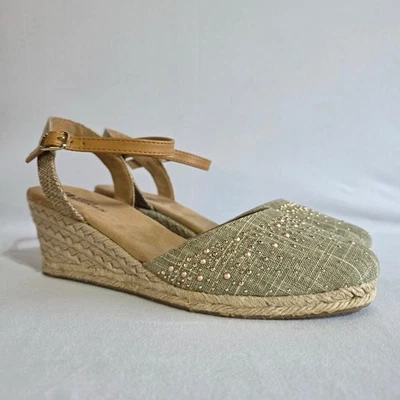 Sandalias de cuña White Mountain Velero Dorado Metálico para mujer 8,5 M Foto 1 de 4