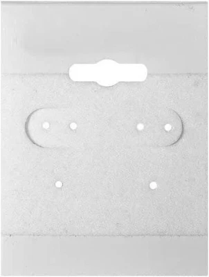 100 piezas de tarjetas de pendientes colgantes blancas, exhibición de joyas, impresas o lisas. Foto 1 de 4