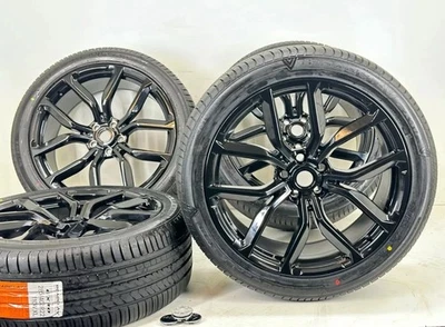 RANGE ROVER 22" NEGRO BRILLANTE LLANTAS NEUMÁTICOS APTOS PARA VELAR DYNAMIC HSE SE SVR 5x108 Foto 1 de 4