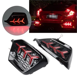 Fish Bone Rear Bumper Brake Signal Light For Honda Civic Hatchback 2017-2021 - Picture 1 of 14