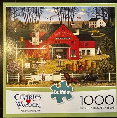 MR. SWALLOWBARK 11490 Buffalo Games 1000 PC Puzzle Charles Wysocki  Broom Maker - Image 1 of 3
