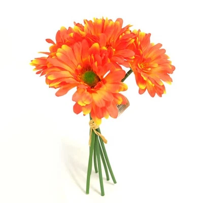 Grande Pacote de Margaridas Gerbera com 6 Flores Para Decorações, Chuveiros de Noiva - Laranja - Imagem 1 de 2