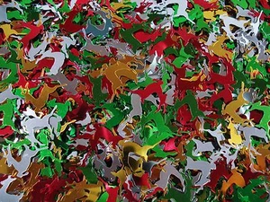Formas de lentejuelas Navidad renos 125 g a granel mesa dispersos artesanías - Imagen 1 de 2