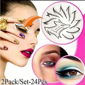 Präzisions-Eyeliner & Lidschatten-Schablonen-Kit 2er-Pack (24 Aufkleber) - Bild 1 von 10