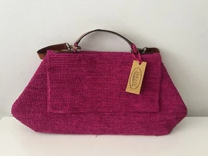 New IBELIV Raffia Straw Lahady Shoulder Bag Handbag, Pink - Picture 1 of 12