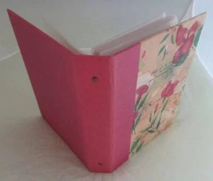 ÁLBUM DE FOTOS Palabra Francesa Encuadernada en Anillo Sostiene 236 Diapositivas Fotos 4"x6" Floral Retro - Imagen 1 de 6