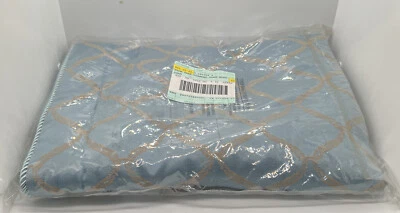 Pottery Barn Hyde Park Diamante Euro Sham Azul e Dourado -NOVO - Imagem 1 de 4