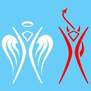 ANGEL DEVIL DECAL STICKER FOR TOOLBOX CAR TRUCK JDM MANCAVE SURF SKATE STICKERS - Bild 1 von 2