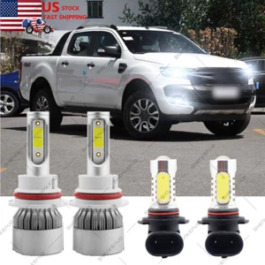 For Ford F-250 Super Duty 2002-2004 - LED Headlight Bulbs 9007 + Fog Light 9145 - Picture 1 of 10