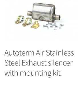 Autoterm Air Stainless Steel Exhaust silencer with mounting kit 3944 - Picture 1 of 4