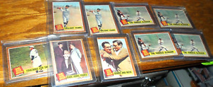 9 CARD LOT #141 142 136 138 #140 GEHRIG & BABE RUTH SPECIAL 1962 Topps Baseball