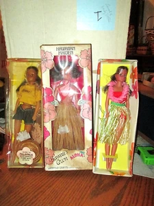Vintage Lot Of Three(3) Hawaiian Vinyl Fashion Dolls *NIB - Picture 1 of 10