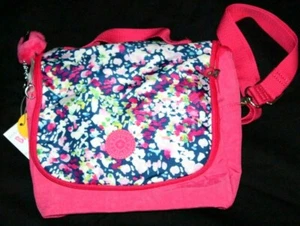 Kipling gebürstete Blumenmuster rosa Combo Kichirou rosa Isoliertasche mit Affe Ke - Bild 1 von 5