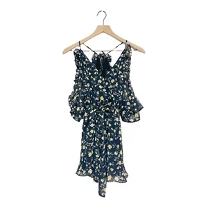 NEW Bardot Romper Womens Size Small/6 Black Yellow Floral Print Cold Shoulder - Picture 1 of 9
