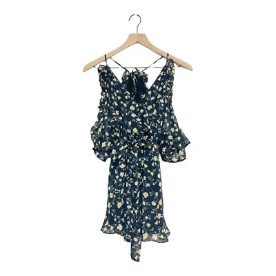 NEW Bardot Romper Womens Size Small/6 Black Yellow Floral Print Cold Shoulder - Image 1 of 4