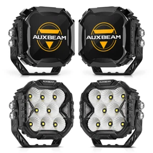 Luces de trabajo LED de inundación AUXBEAM 4" cápsulas DRL lámpara de señal de giro + cubiertas para Dodge Ram - Imagen 1 de 12