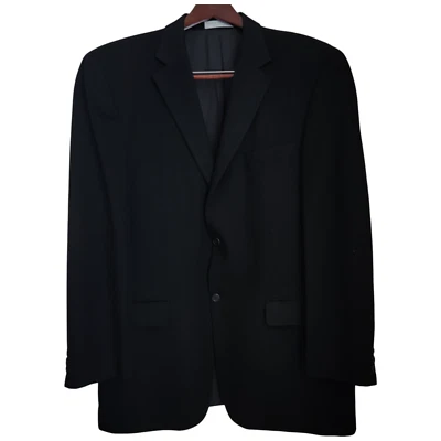 Chaqueta Blazer John W Nordstrom Loro Piana Negra 100% Cachemira 2-Btn 44L Foto 1 de 4