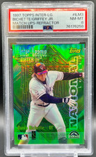 1997 Topps Inter-League Match Ups Ken Griffey Jr Dante Bichette PSA 8 Refractor