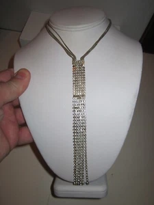  VINTAGE ART DECO DESIGN HALSKETTE MIT KRISTALLEN 12" LANG - BBA-20 - Bild 1 von 4