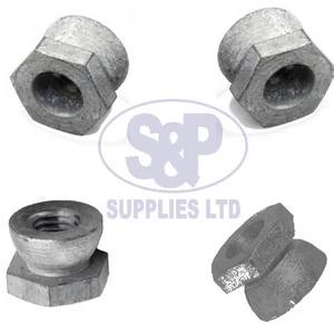 M10 GALVANISED SHEAR NUT SECURITY NUT TAMPER RESISTANT  SNAP OFF PALISADE  NUT - Picture 1 of 1