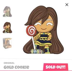 Youtooz * Gold Cookie * Vinyl Figure* NEW *Sold Out* Cookie Run Kingdom* In Hand - Picture 1 of 4