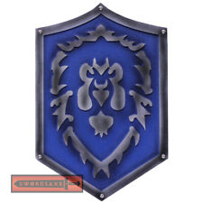 World of Warcraft Lion Crest Alliance Footman Wooden Medieval Shield Back Strap