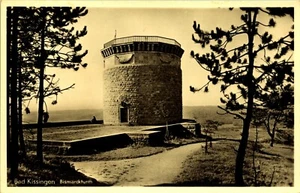 Postal con foto RPPC Torre Bismarck Bad Kissingen Alemania - Imagen 1 de 2