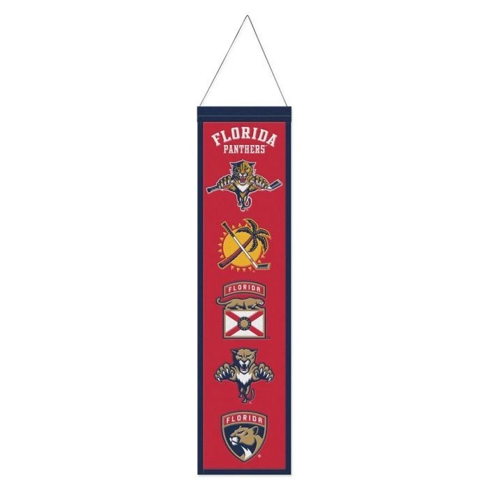 Florida Panthers NHL Heritage Banner Lana Bordada 8" X 32" Foto 1 de 1