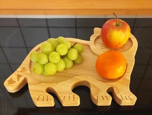 Snackteller aus Holz, Kindersnackteller Holzteller Teller Kinder - Bild 1 von 4