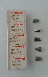 Fansteel VR/Wesson 1A9044 5pcs GP.9 T29 Carbide Inserts CHG.A VR-82 Grooving New - Picture 1 of 2