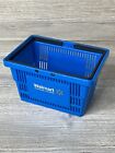 WALMART Mini Replica Shopping Blue Basket With Black Handles - Doll Size!