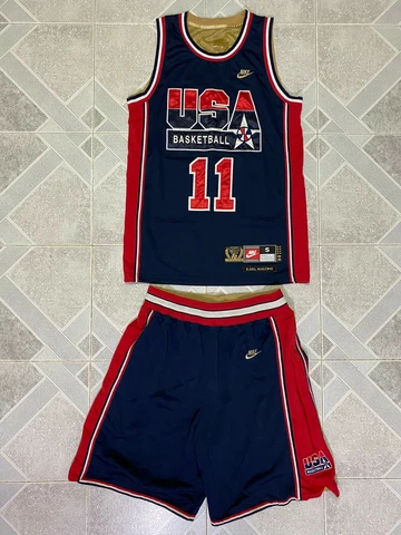 RARE! Dream Team Karl Malone jersey (size Small) and shorts (size Medium) Cover