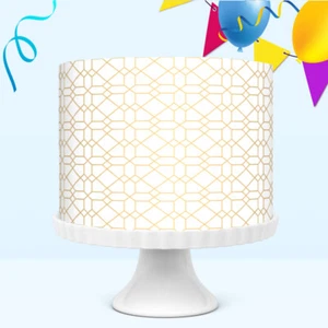 GOLD LACE CAKE WRAP AROUND EDIBLE CAKE TOPPER ICING SHEET DECORATION WR27 - Picture 1 of 6