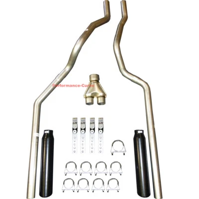 Se adapta a camioneta 99-08 Chevrolet Silverado GMC Sierra 4.3 4.8 5.3 doble tubo de escape en Y Foto 1 de 3