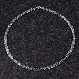 Collar aguamarina, cadena de piedras preciosas (K2183), con plata 925 - Imagen 1 de 1