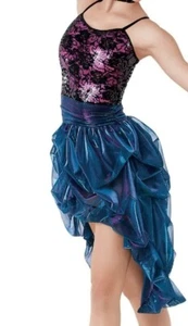 WEISSMAN schillerndes Pailletten-Overlay Pickup Tanzkleid Damengröße Small - Bild 1 von 16