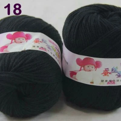 Sale 2 Balls x 50g DK Baby Soft Cashmere Silk Wool Hand Knitting Crochet Yarn 18 - Image 1 of 4