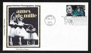 #3842  37c  American Choreographer -Agnes de Mille- Colorano "Silk" FDC - Picture 1 of 2