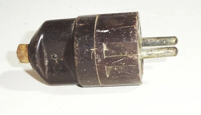 Enchufe de dispositivo de baquelita de colección enchufe de alimentación enchufe de cable (E125) Foto 1 de 3